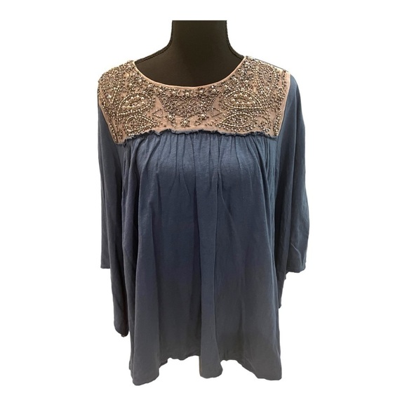 Anthropologie Deletta Josephine Embellished Top Large - Picture 4 of 15